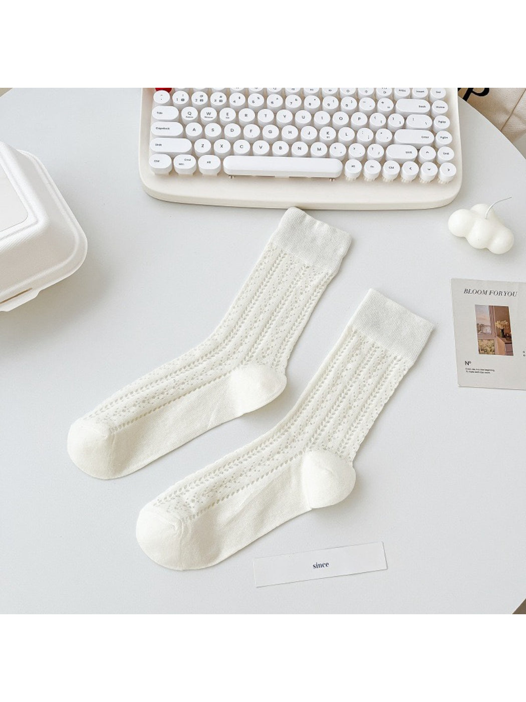 Rufia - Textured Rib Knit Crew Socks product image 3