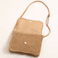Cosbai - Boho Brown Floral Flip-Top Crossbody Bag