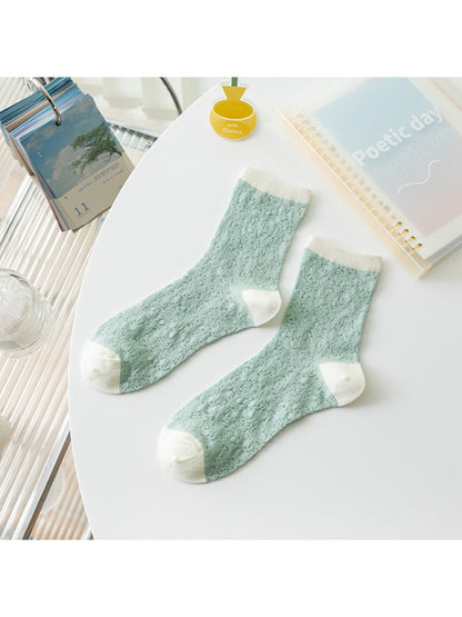 Rufia - Poetic Floral Texture Knit Crew Socks product image 8