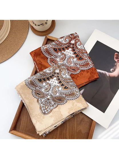 Scarvii - Paisley Print Square Scarf