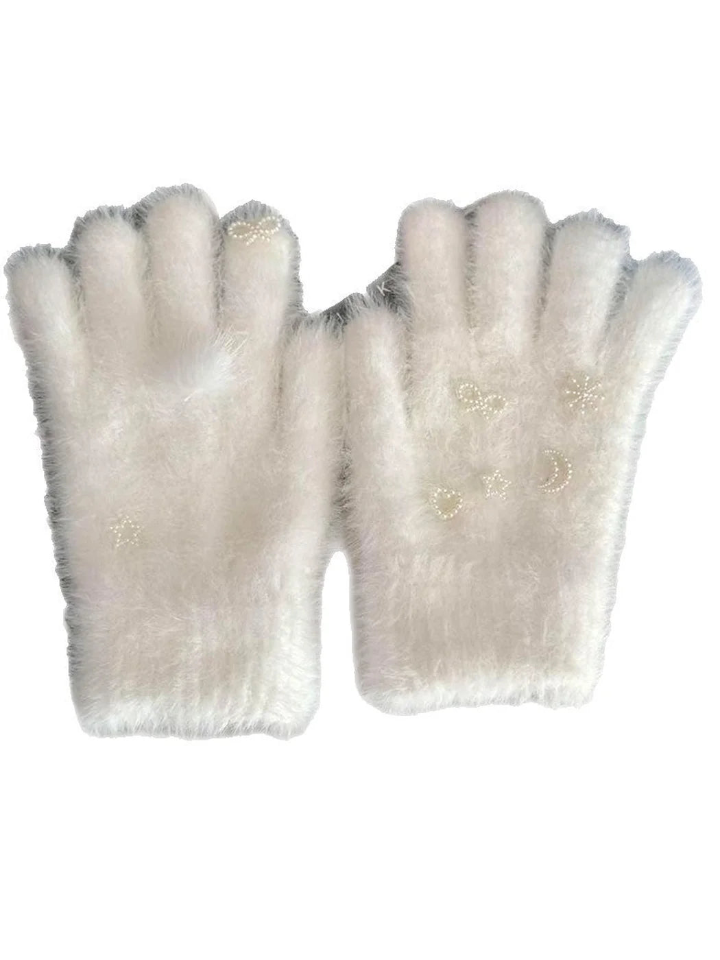 Gloving - Fuzzy Pom-Pom Touchscreen Gloves