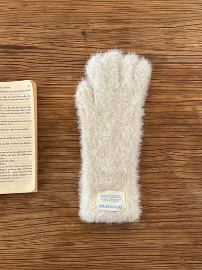Gloving - Sparkly Fingerless Gloves with Letter Patches & Touchscreen