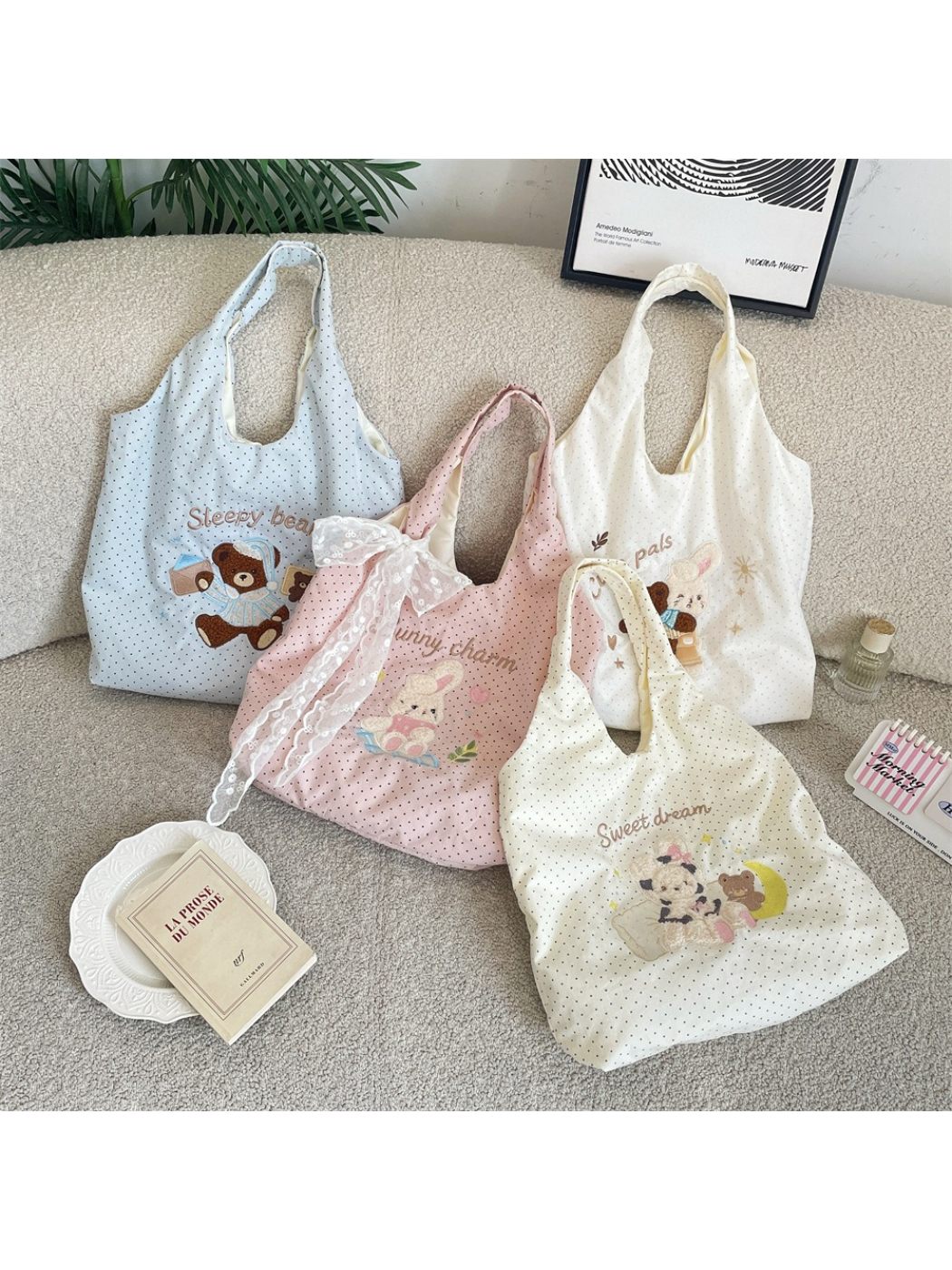 Cosbai - Sleepy Bear Shoulder Tote