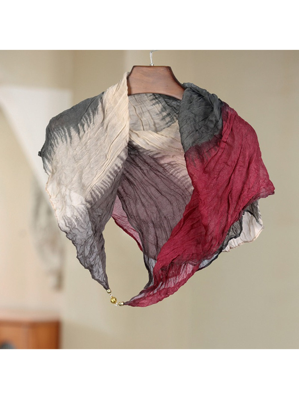 Scarvii - Sheer Crinkle Square Scarf