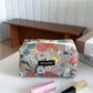 Cosbai Floral Bunny Makeup Pouch displayed flat with visible floral and bunny print