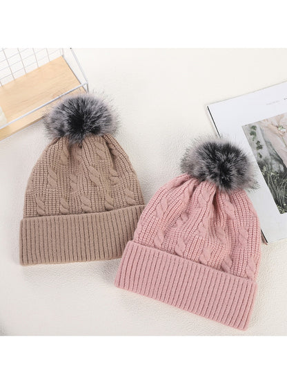 Haila - Winter Knitted Beanie with Pom Pom