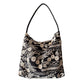 Cosbai - Embroidered Flower Shoulder Tote Bag - Basic & Simple