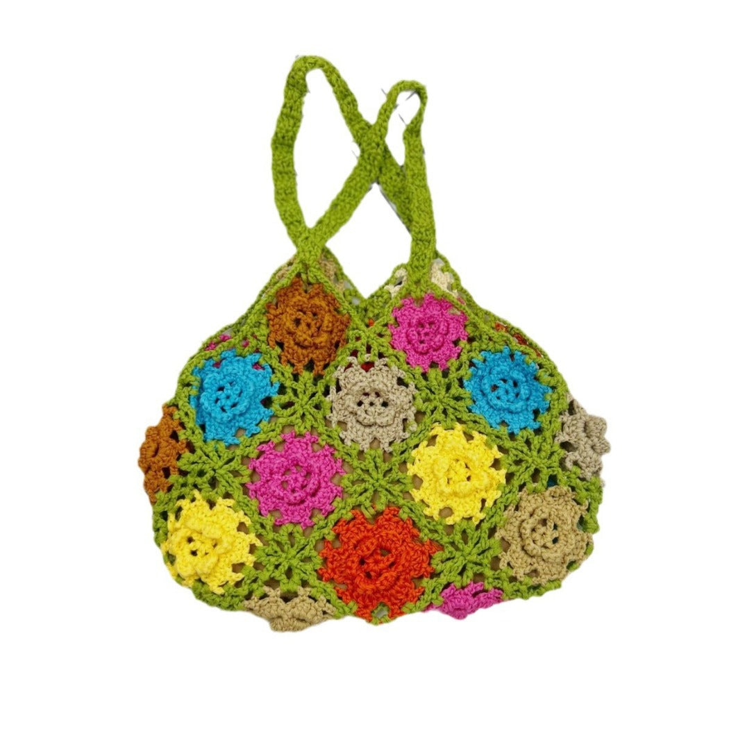 Cosbai - Boho Crochet Handbag Tote Bag – 5 Colors