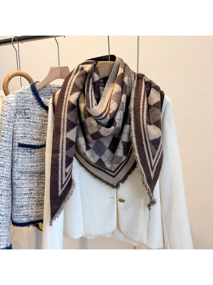 Scarvii - Classic Pattern Knit Wrap Scarf
