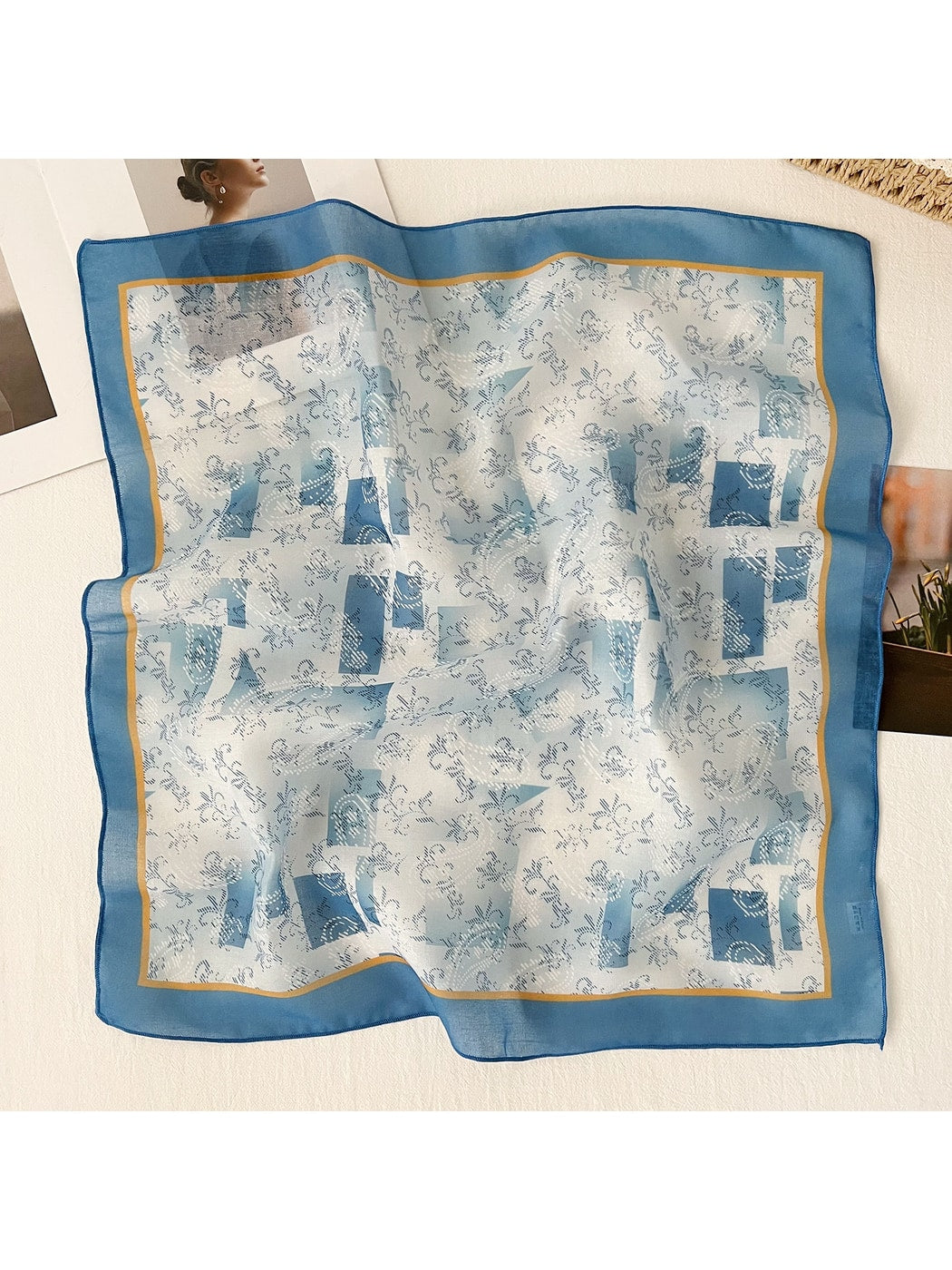 Scarvii - Plant Floral Retro Styling Square Scarf