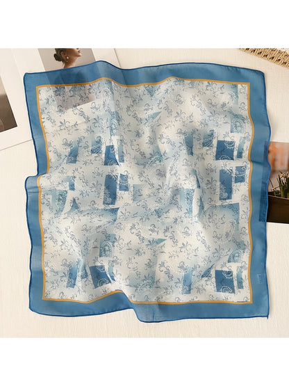 Scarvii - Plant Floral Retro Styling Square Scarf
