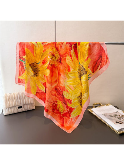 Scarvii - Bold Blossom Art Print Square Scarf