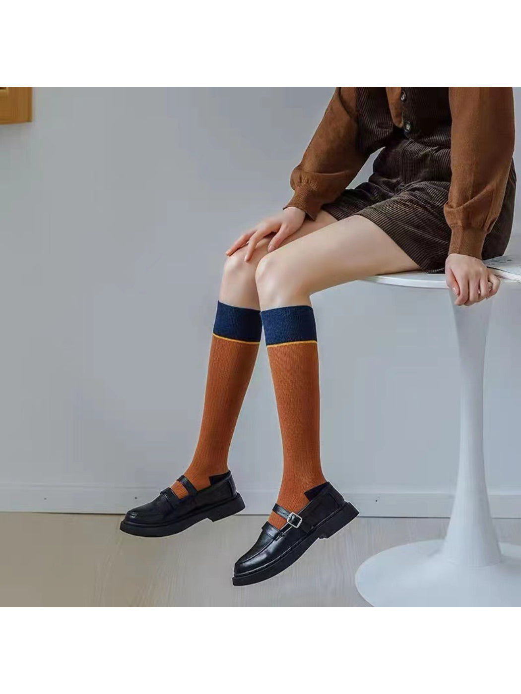 Rufia - Colorblock Ribbed Knee High Socks product image 2