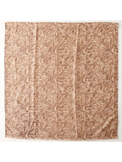 Scarvii - Classic Scarf & Shawl with Gold Foil Wavy Pattern