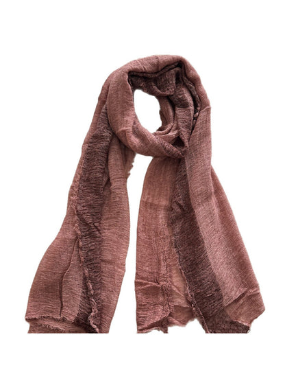 Scarvii - Fringe Edge Woven Long Scarf