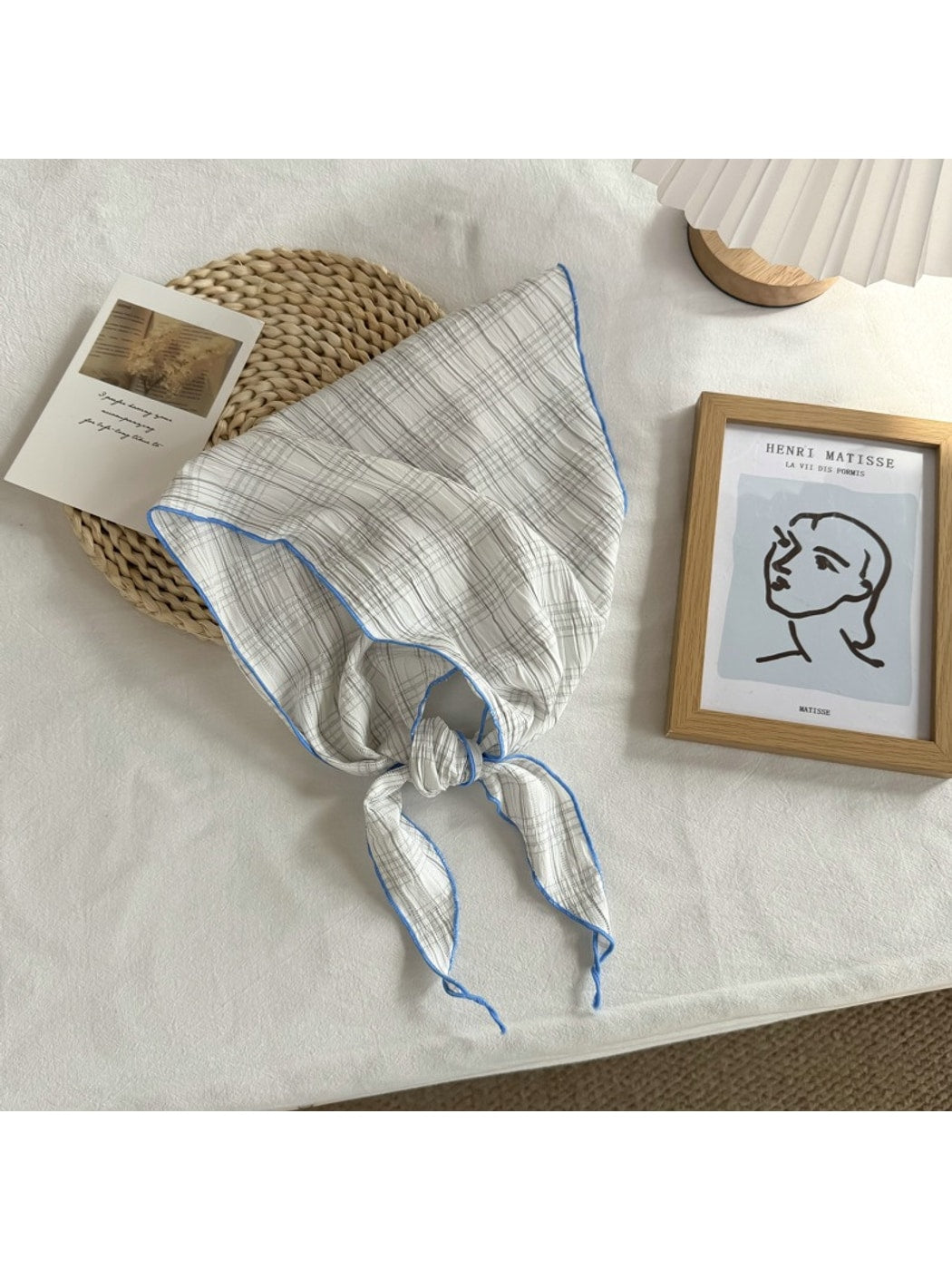 Scarvii - Minimal Check Pattern Triangle Bandana
