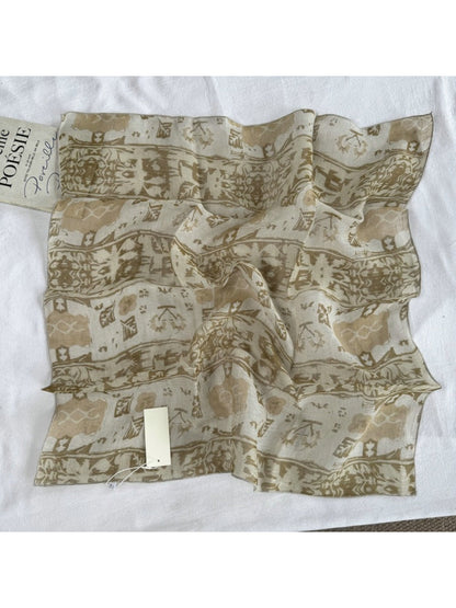 Scarvii - Abstract Floral Sketch Square Scarf