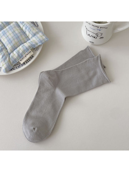 Rufia Rolled Edge Stripe Mid Calf Socks color options