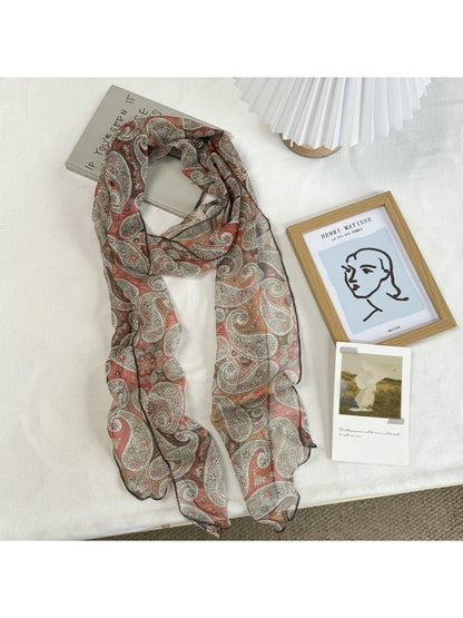Scarvii - Gradient Color Long Narrow Fashion Scarf