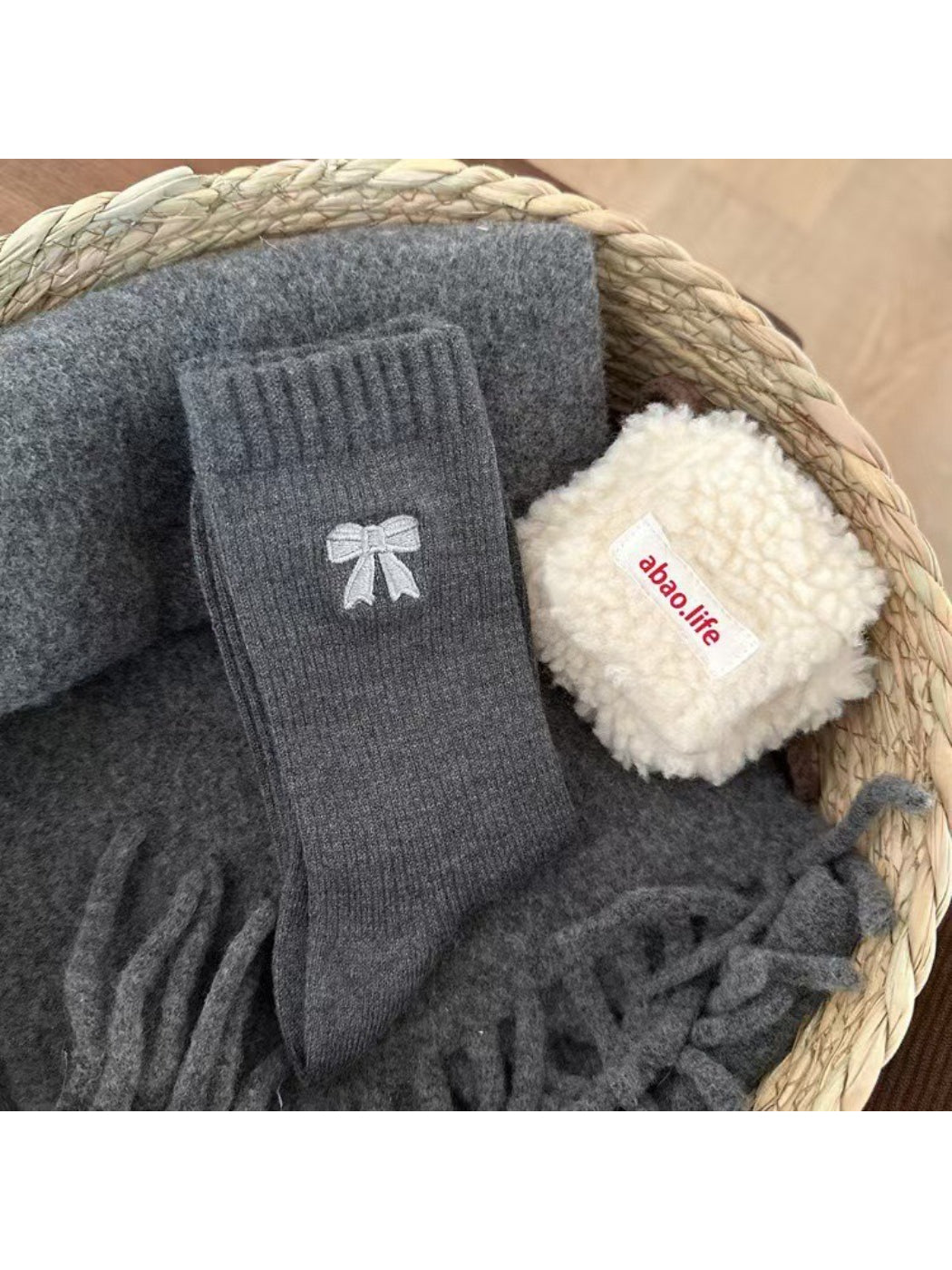 Rufia - Classic Ribbon Detail Crew Socks