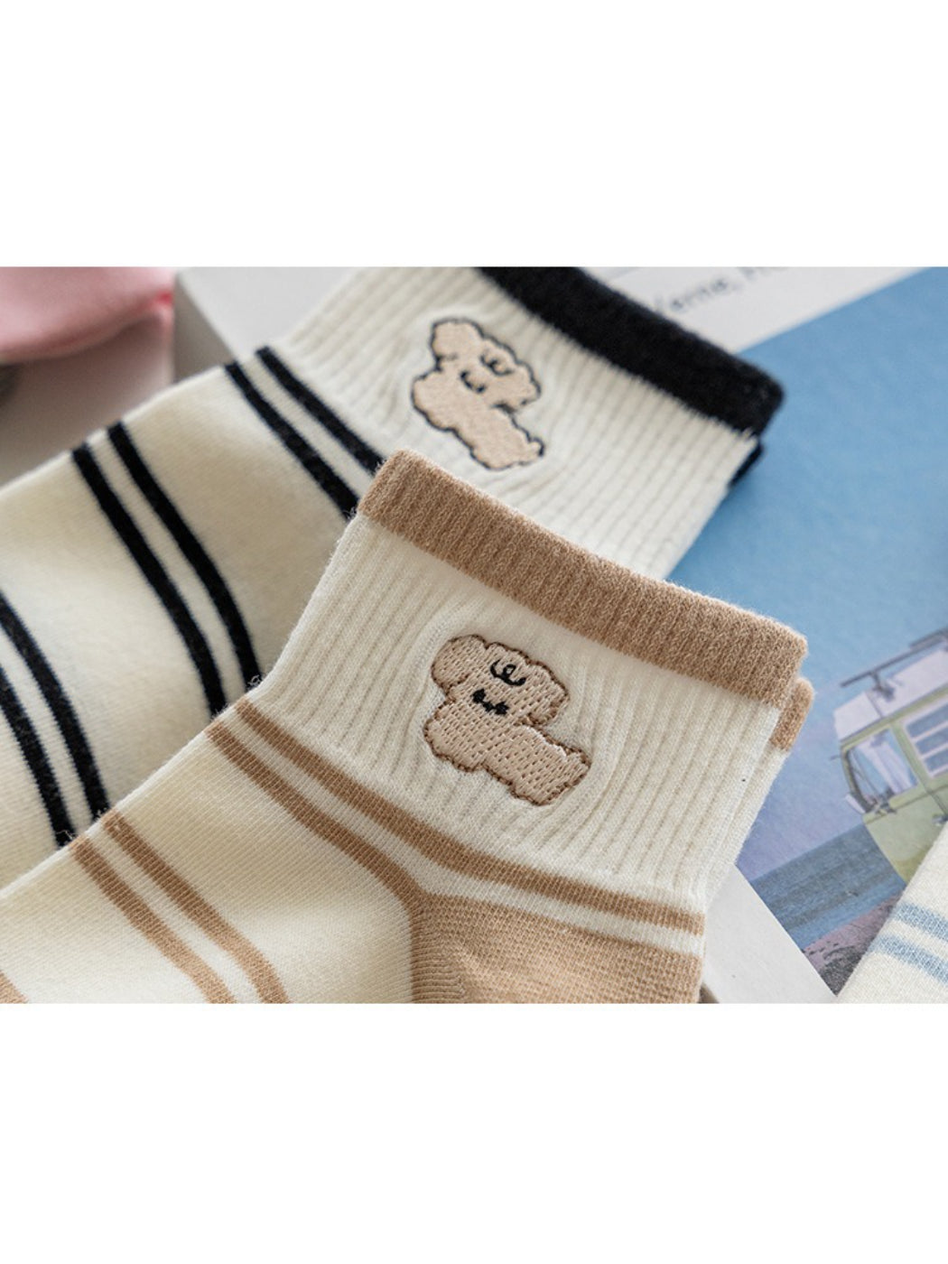 Rufia - Puppy Stripe Ankle Socks