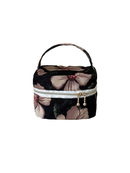 Cosbai - Floral Bucket Shape Makeup Bag