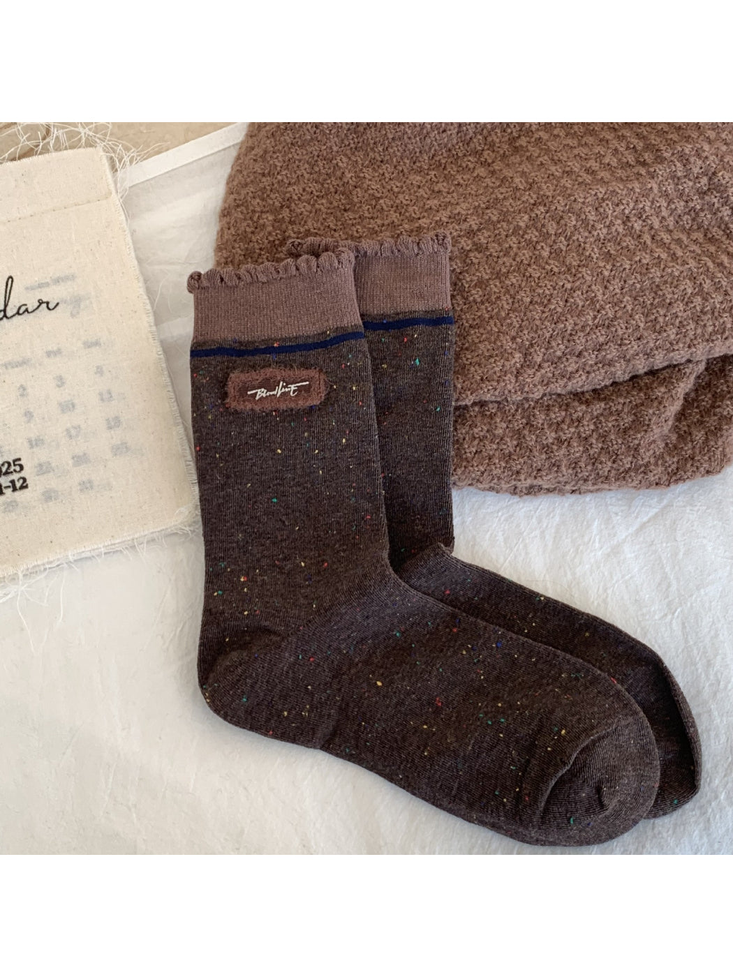 Rufia - Retro Stripe Ribbed Crew Socks