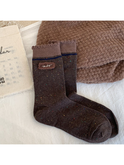 Rufia - Retro Stripe Ribbed Crew Socks