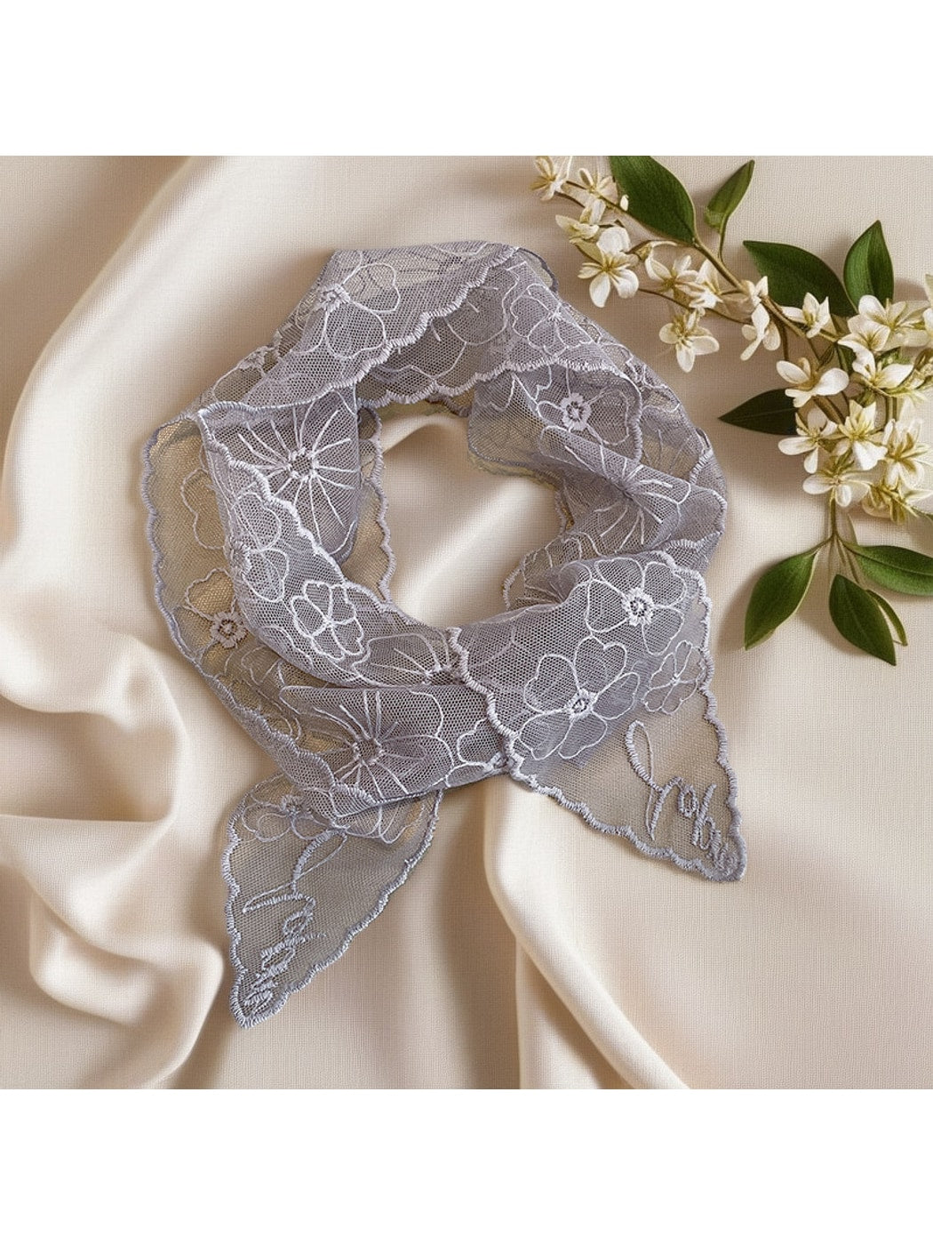 Scarvii - Floral Lace Tie Styling Scarf