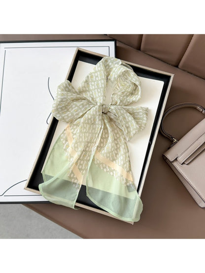 Scarvii - Light Green Long Narrow Fashion Scarf