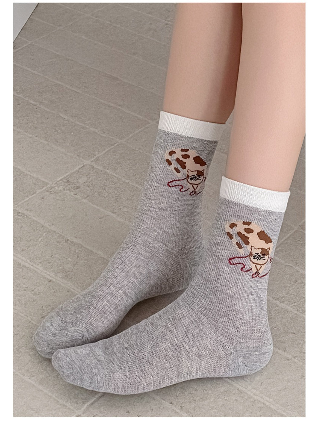 Rufia - Cute Kitty Detail Everyday Crew Socks product image 8