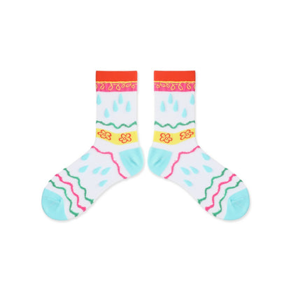 Rufia - Pastel Cartoon Socks - Breathable & Soft
