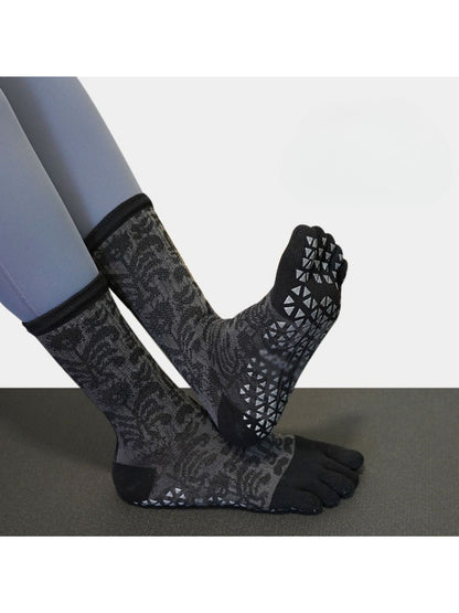 Rufia - Pattern Grip Long Five-Toe Training Socks