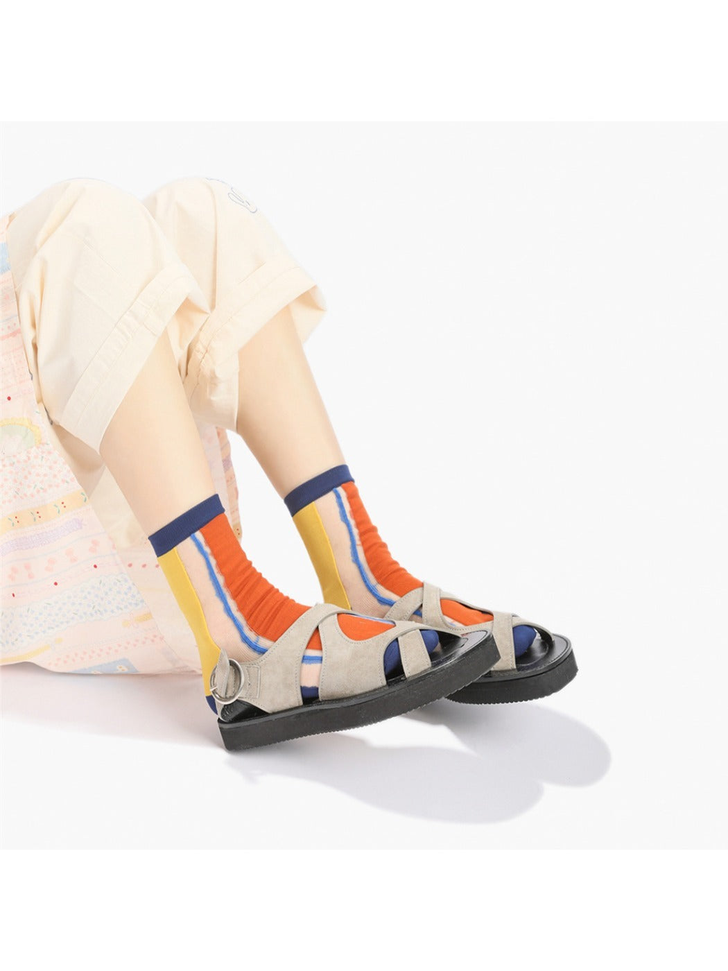 Rufia - Multi-color Knitted Short socks