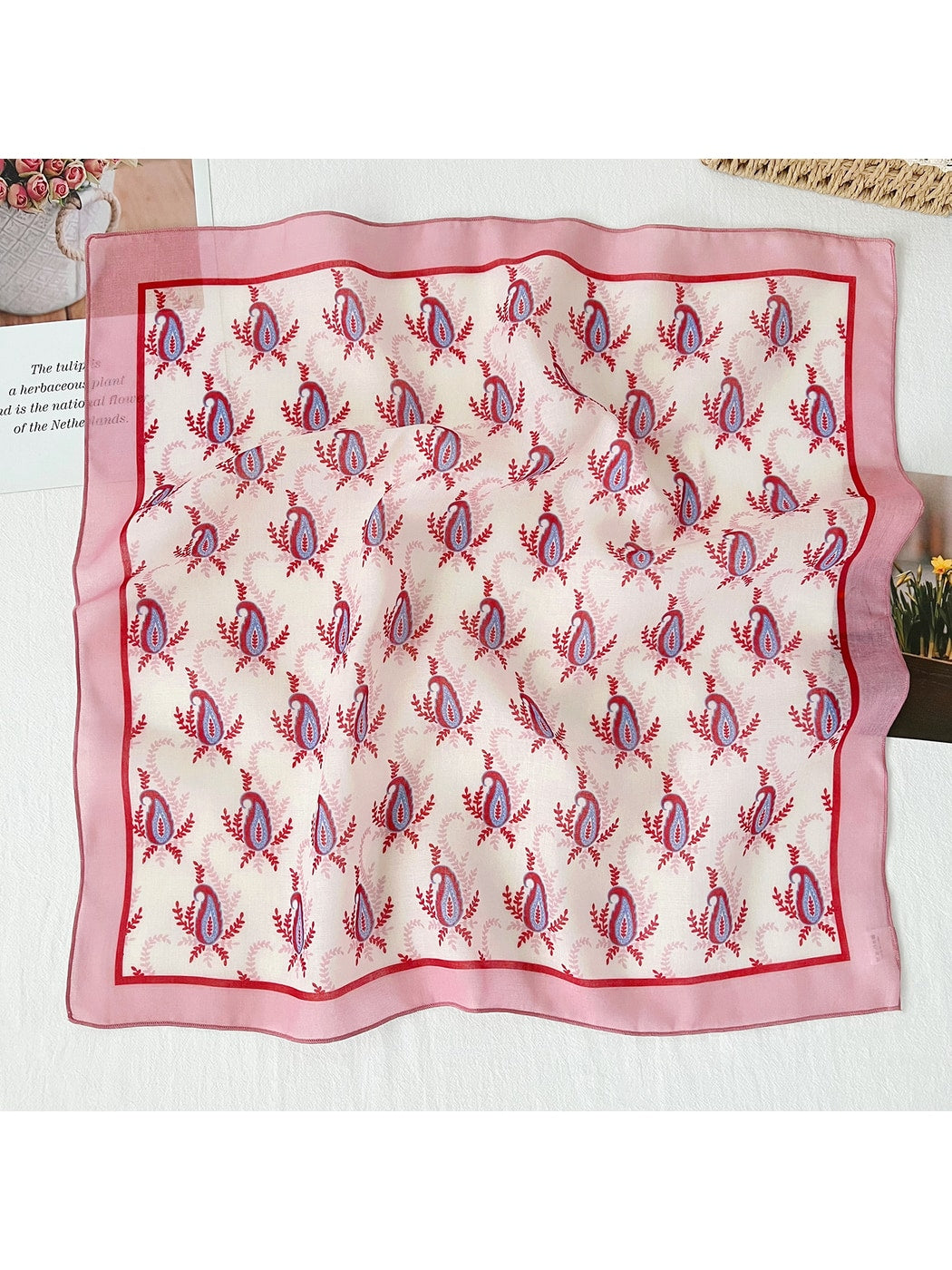 Scarvii - Decorative Paisley Motif Square Scarf