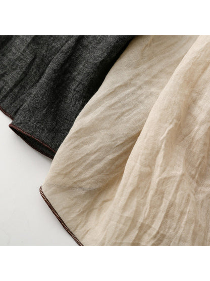 Scarvii - Contrast Panel Soft Drape Everyday Scarf