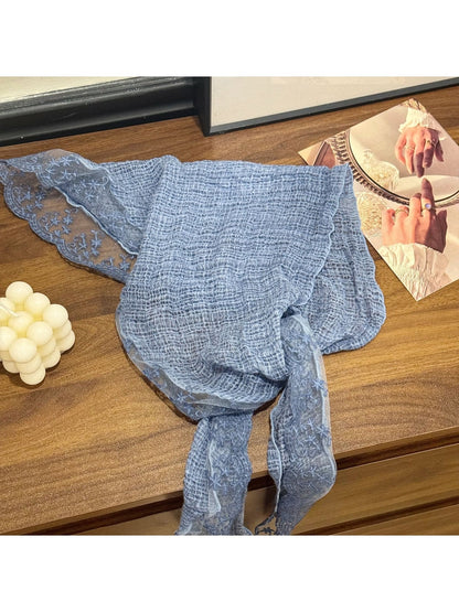 Scarvii - Openwork Lace Design Triangle Bandana