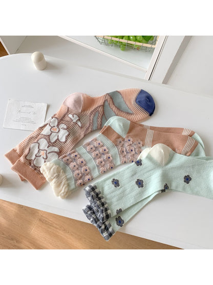 Rufia - Floral Patchwork Crew Socks product image 4