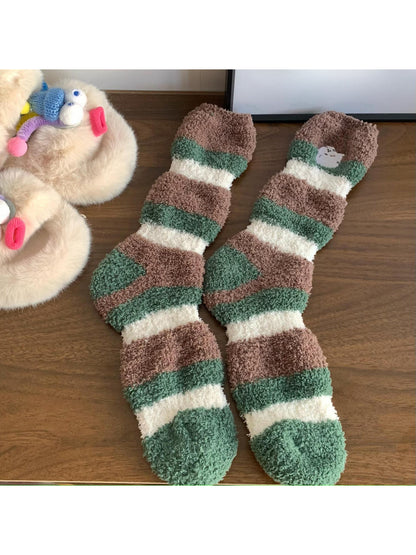 Rufia - Womens Winter Coral Fleece House Socks