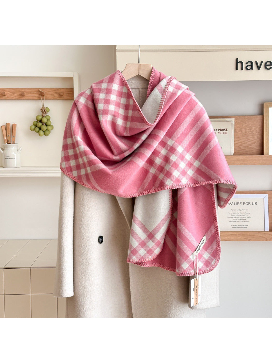 Scarvii - Plaid Reversible Cozy Wrap Scarf