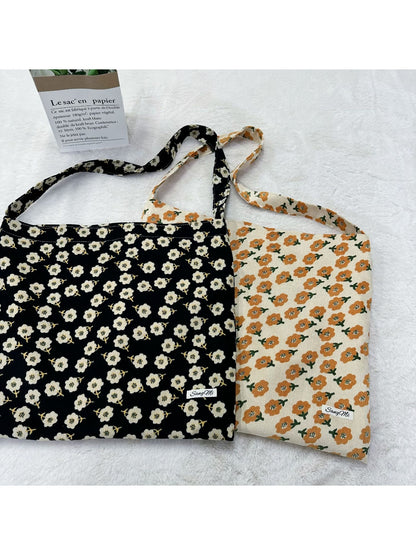 Cosbai - Floral Print Shoulder Bag