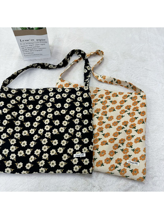 Cosbai - Floral Print Shoulder Bag