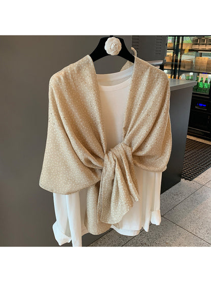 Scarvii - Scattered Dot Gold Foil Scarf