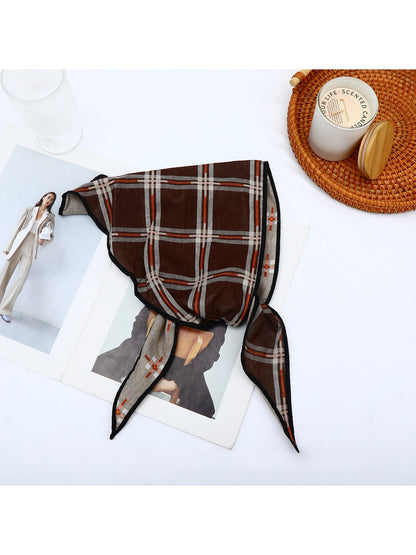 Scarvii - Vintage Plaid Geometric Triangle Bandana