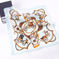 Scarvii - Pumpkin Carriage Print Square Scarf - Vintage & Playful