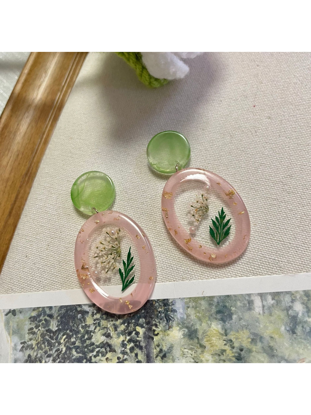Earwish - Botanical Flower Drop Earrings