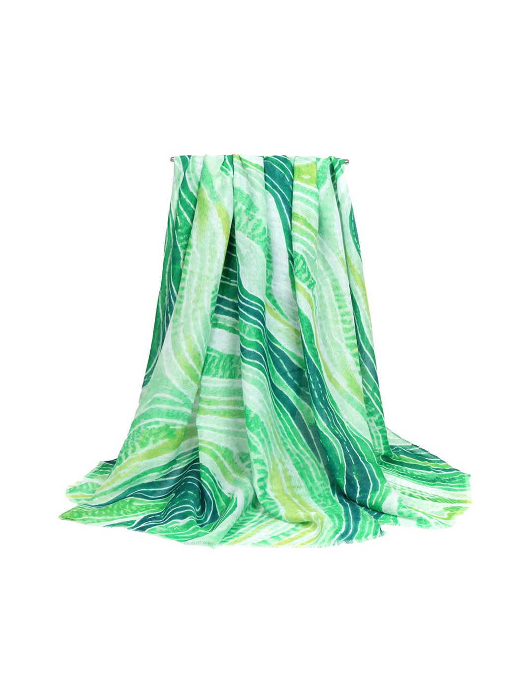 Scarvii - Striped Ripple Pattern Fashion Scarf