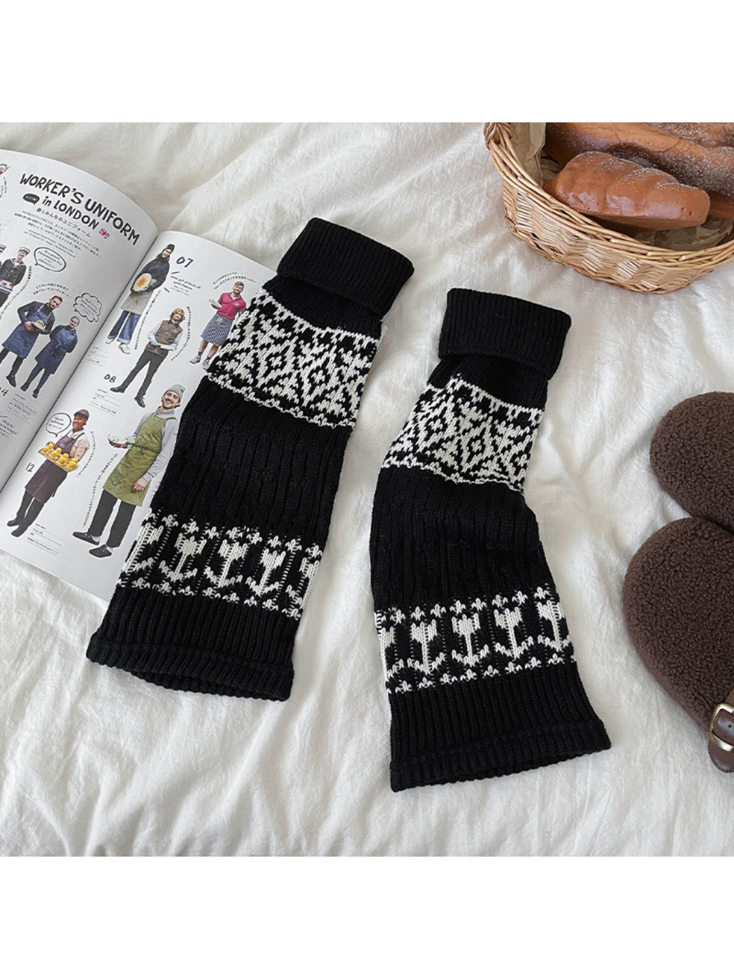Cozyra - Fair Isle Knit Leg Warmers