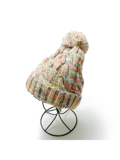 Haila Colorful Knit Pom Pom Beanie