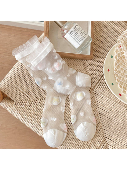 Rufia - Sheer Dot Texture Crew Socks product image 5